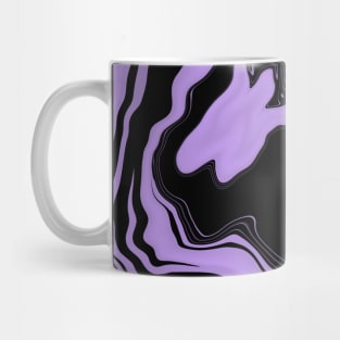 Marble Abstract Purple Black Art Mug